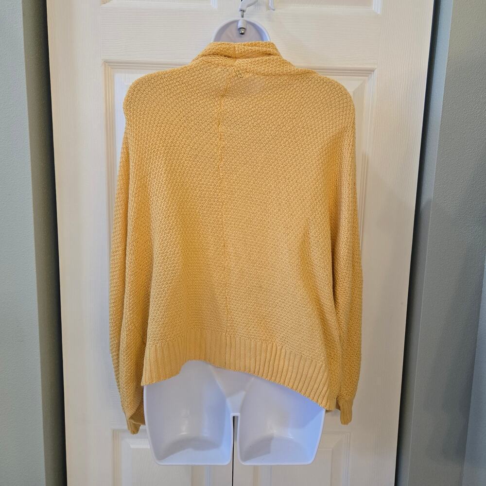 Velvet by Graham & Spencer marigold yellow cardigan size Small loose knit Office - Picture 4 of 9